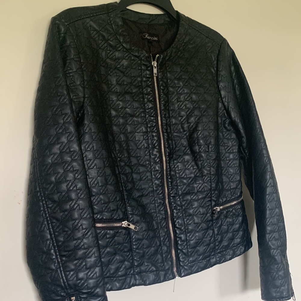 Baccini Quilted Black Jacket - image 4